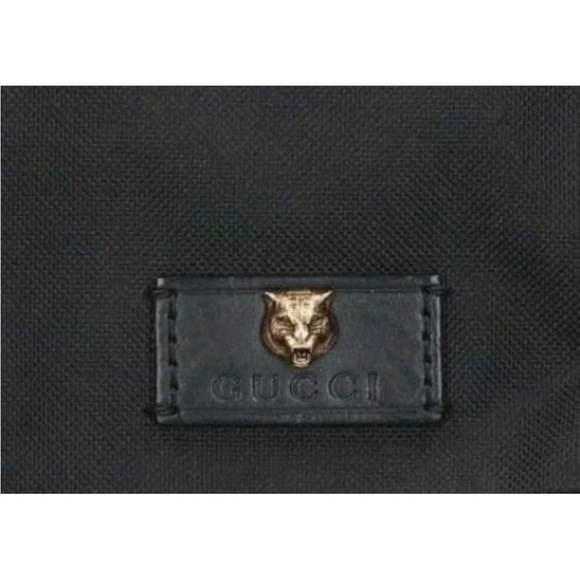 Gucci Black Backpack with Red and Green Stripes - Picture 5 of 6